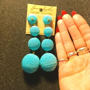 Blue Statement Earrings